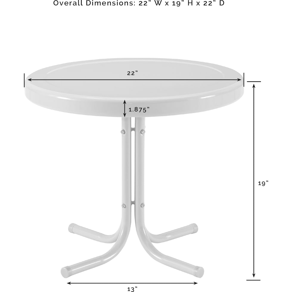 petal blue outdoor dinette   