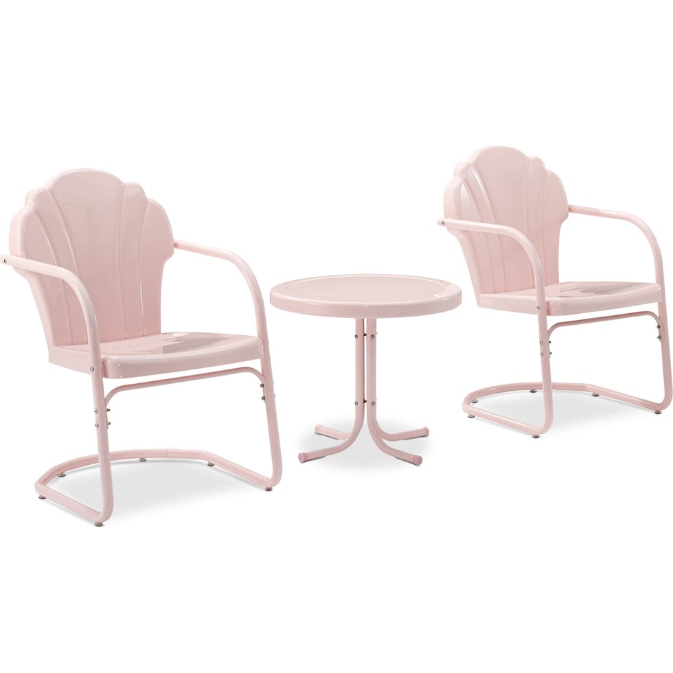 petal pink outdoor chair set   