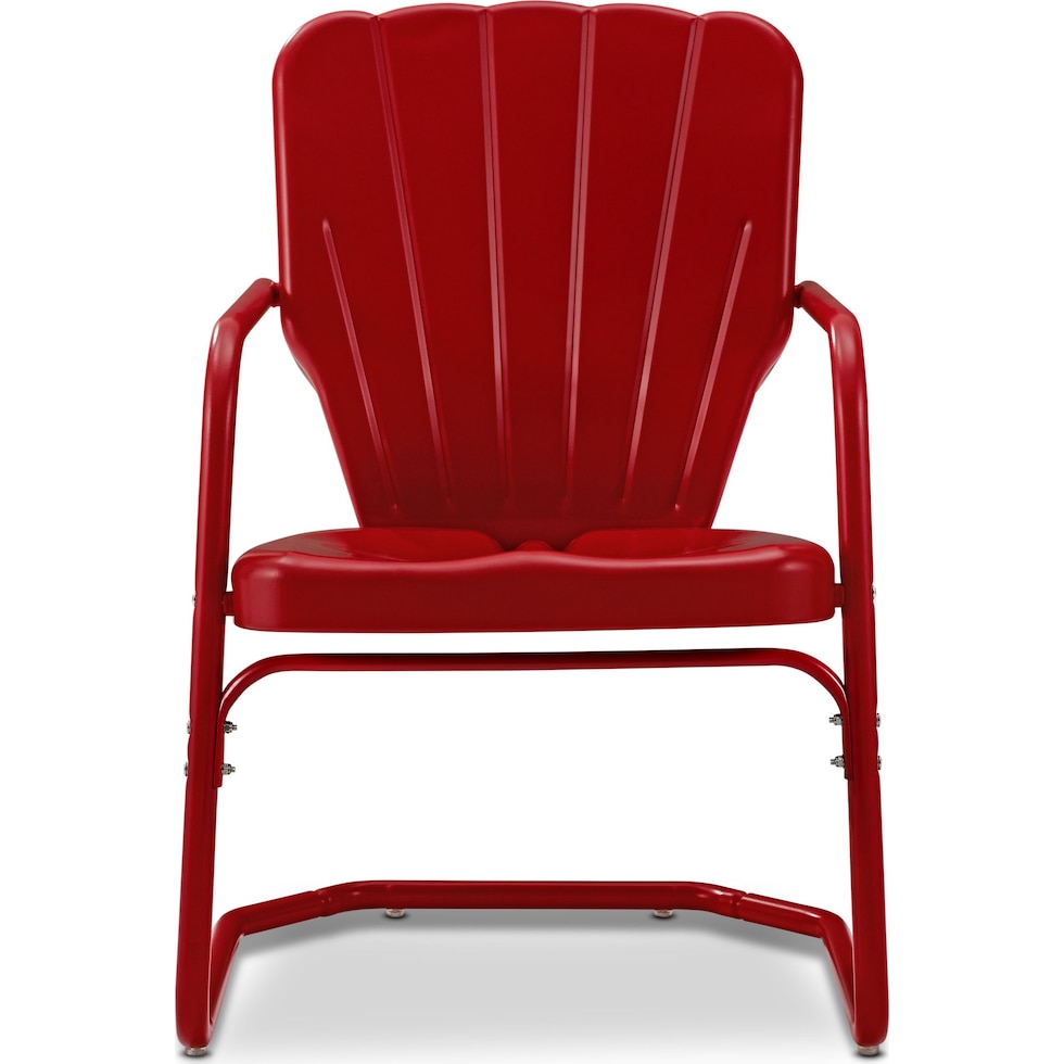 petal red outdoor chair set   