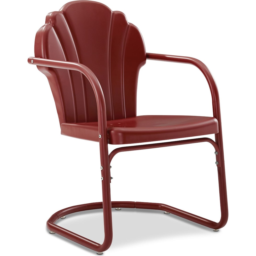 petal red outdoor chair   