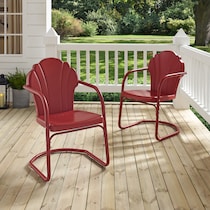 petal red outdoor chair   