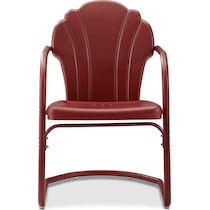 petal red outdoor chair   