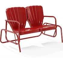 petal red outdoor loveseat   