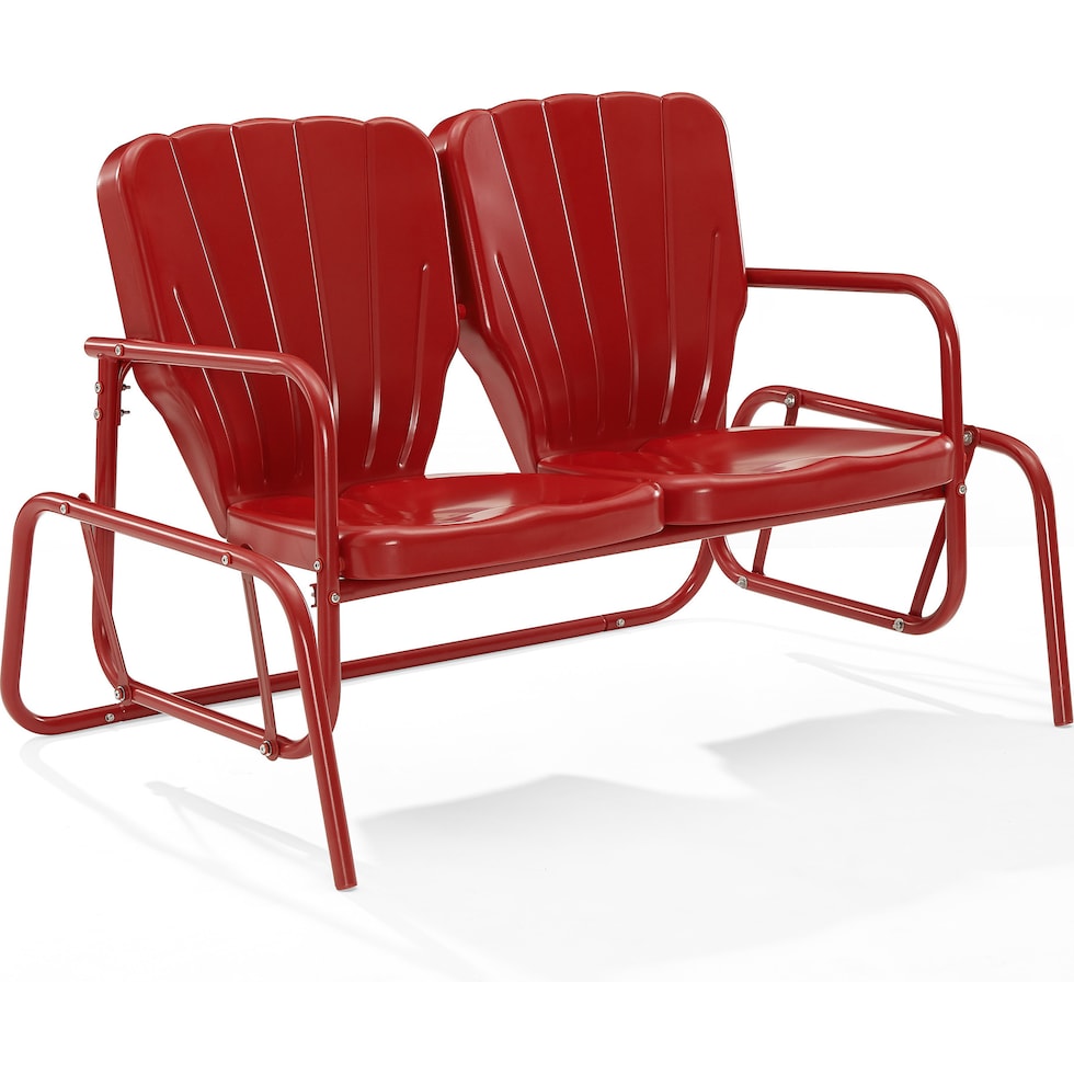 petal red outdoor loveseat   