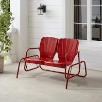 petal red outdoor loveseat   
