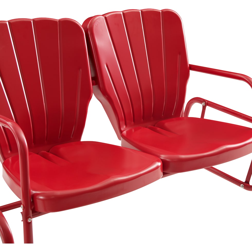 petal red outdoor loveseat   