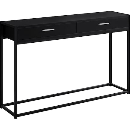Pete Console Table - Black/Black
