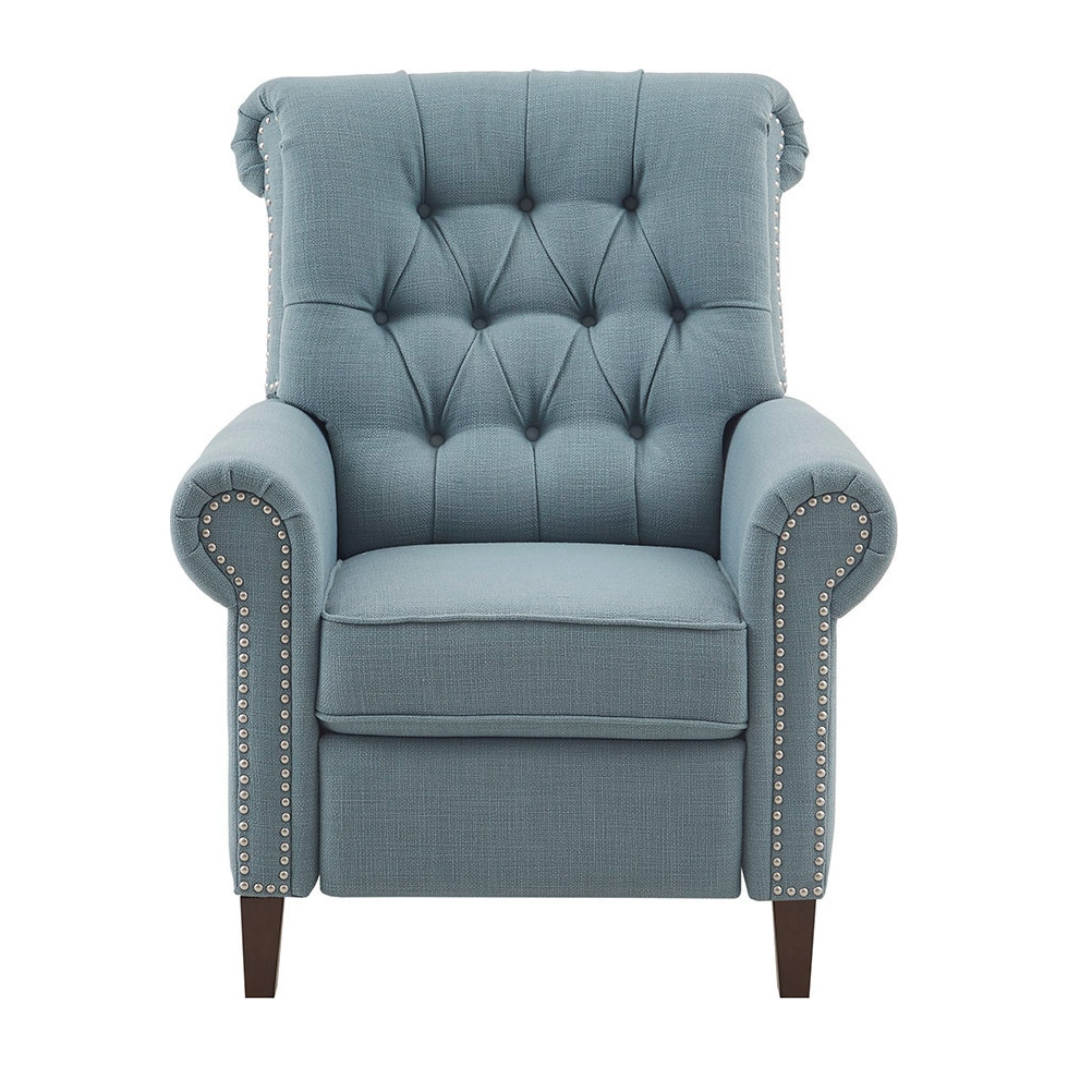 peter james blue recliner   