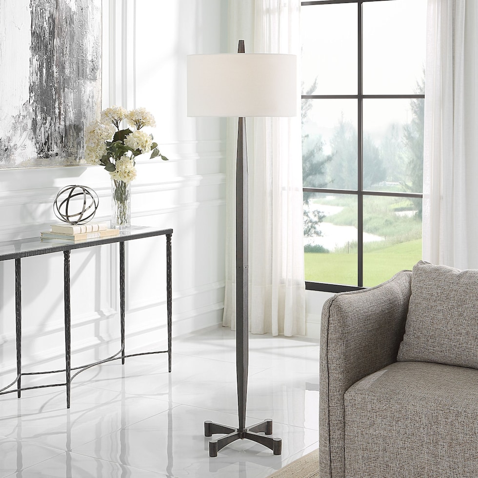 peyton black floor lamp   