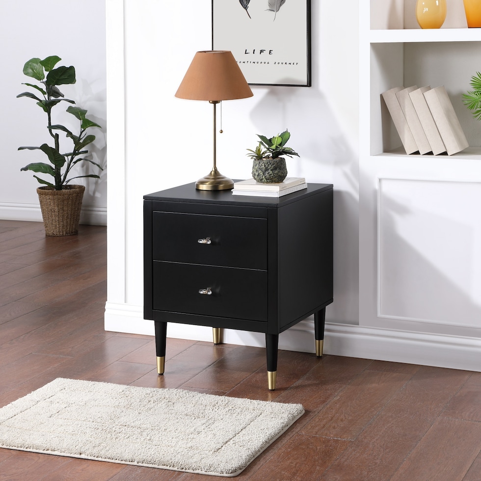 phaedra black nightstand   