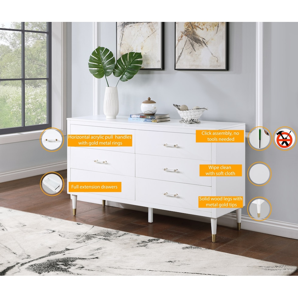 phaedra white dresser   