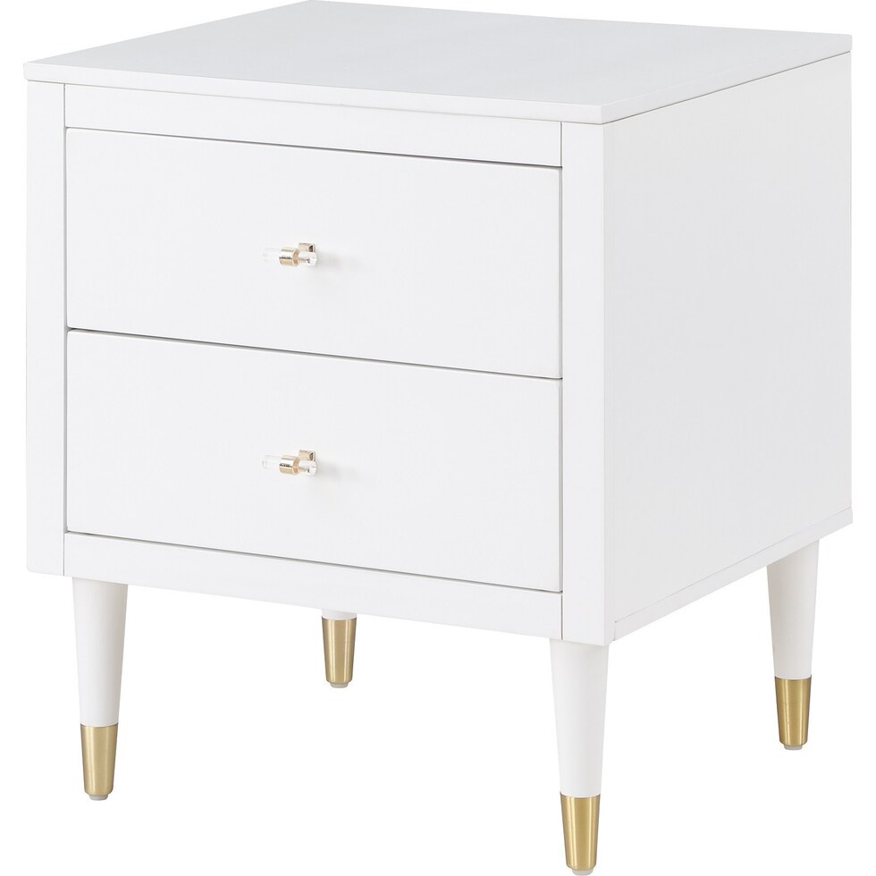 phaedra white nightstand   