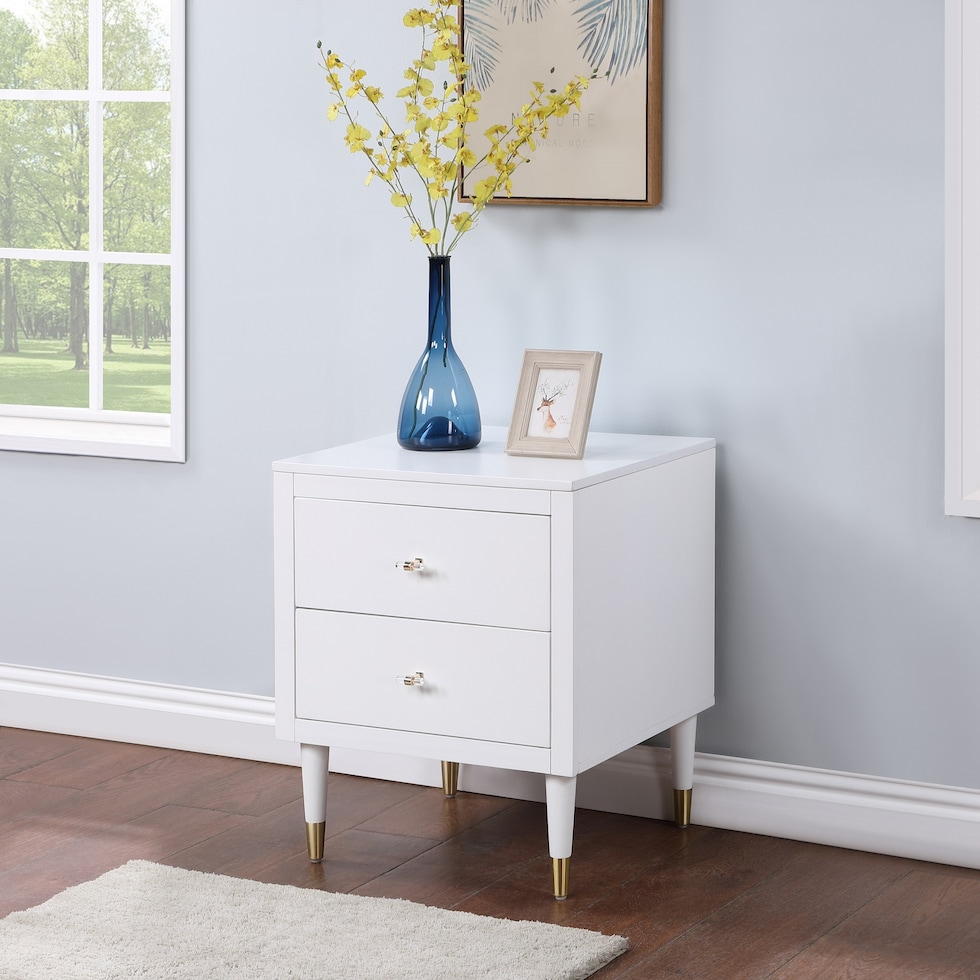 phaedra white nightstand   