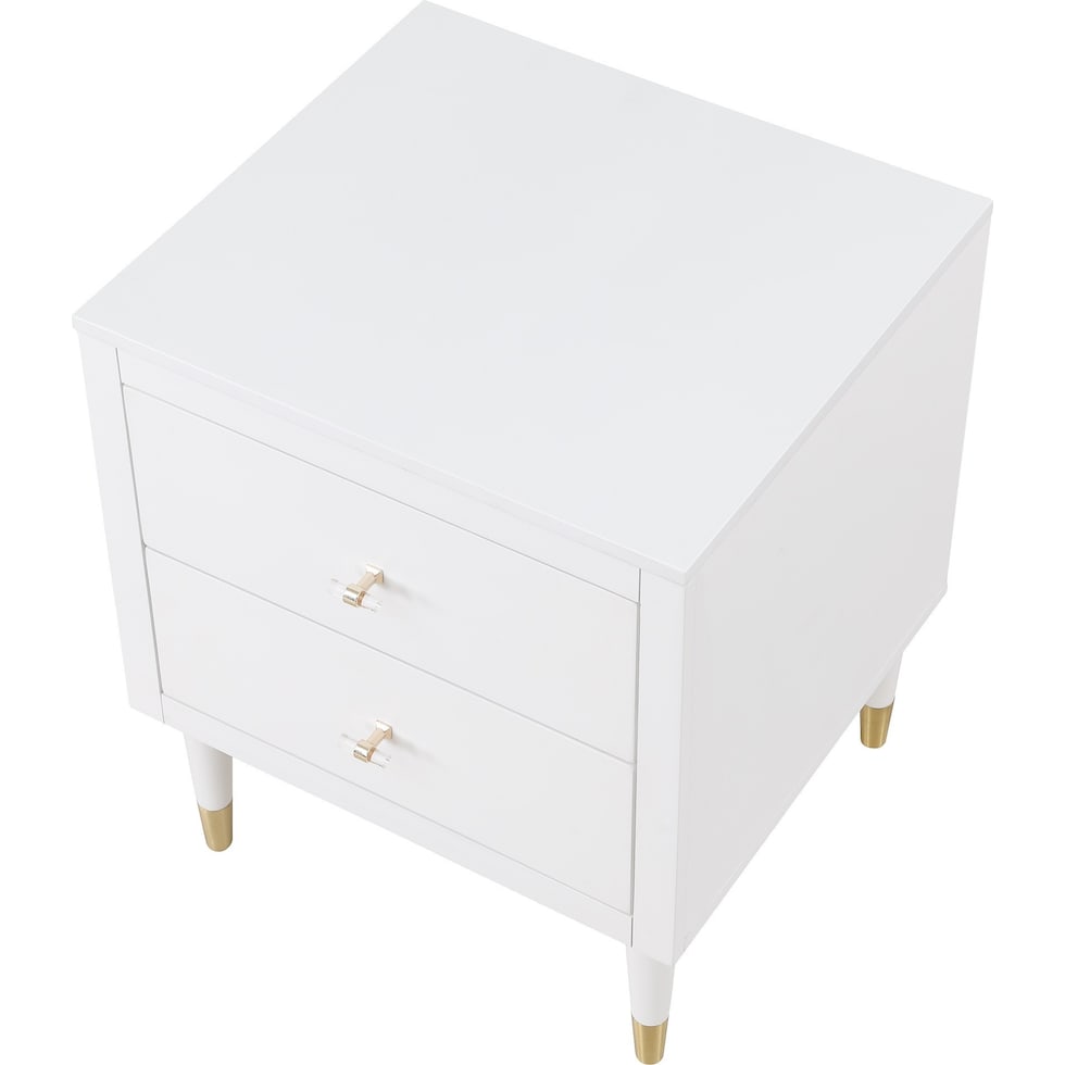 phaedra white nightstand   