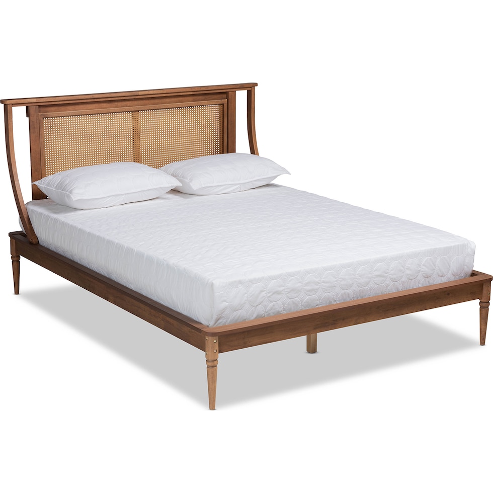 philomena dark brown queen bed   