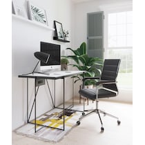 pia black desk chair   