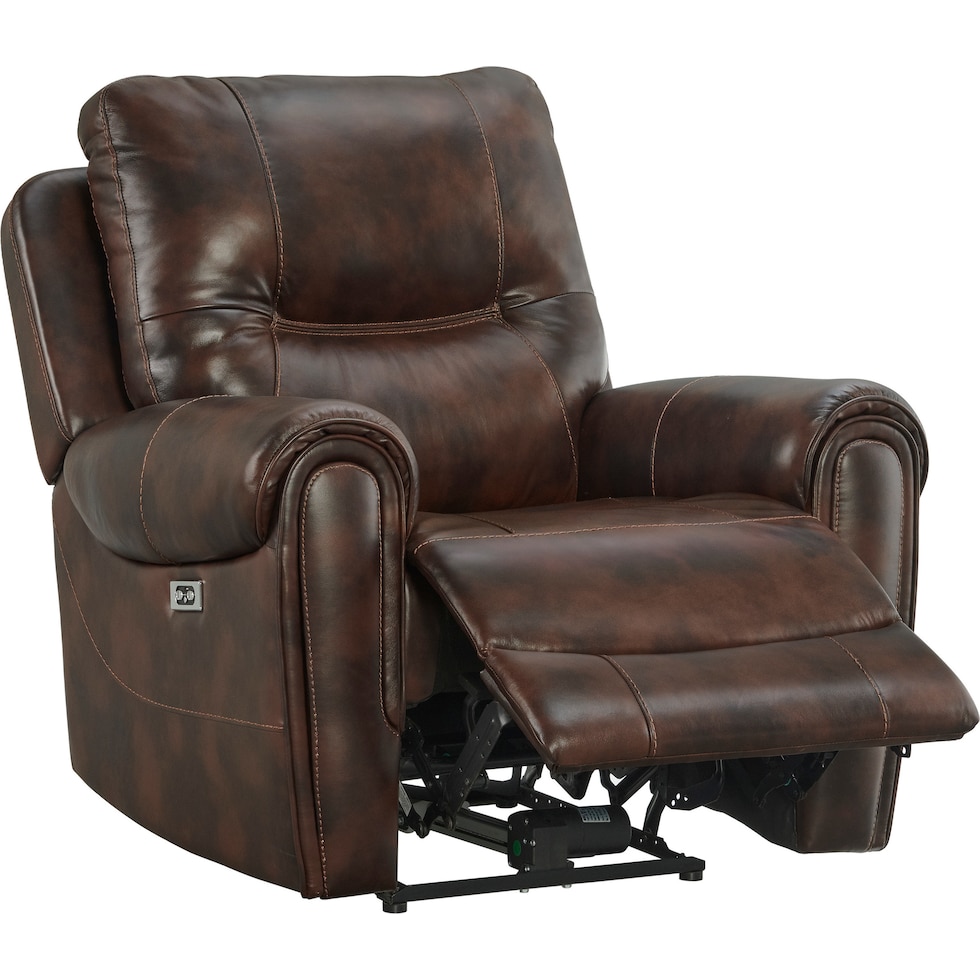pickford dark brown power recliner   