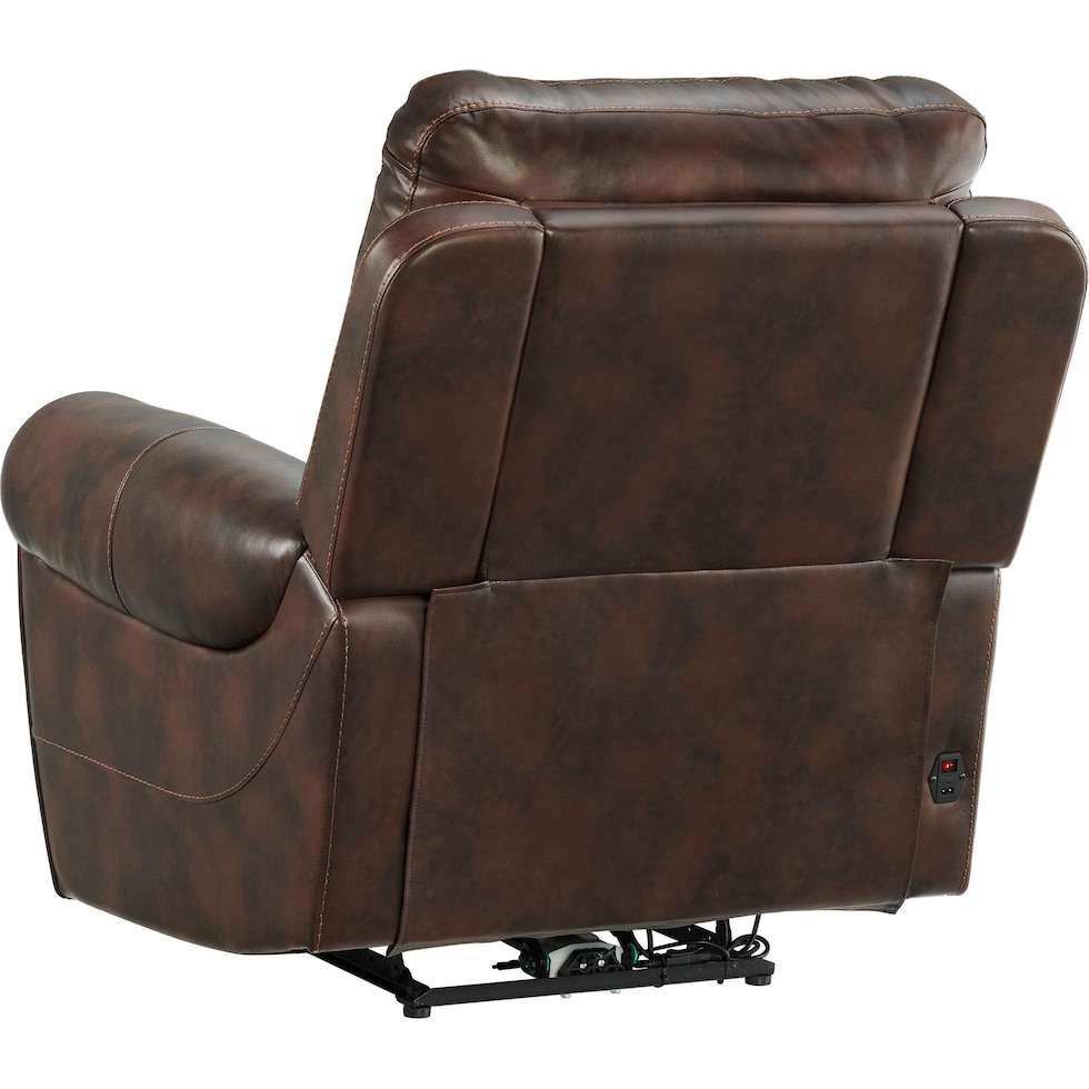 pickford dark brown power recliner   