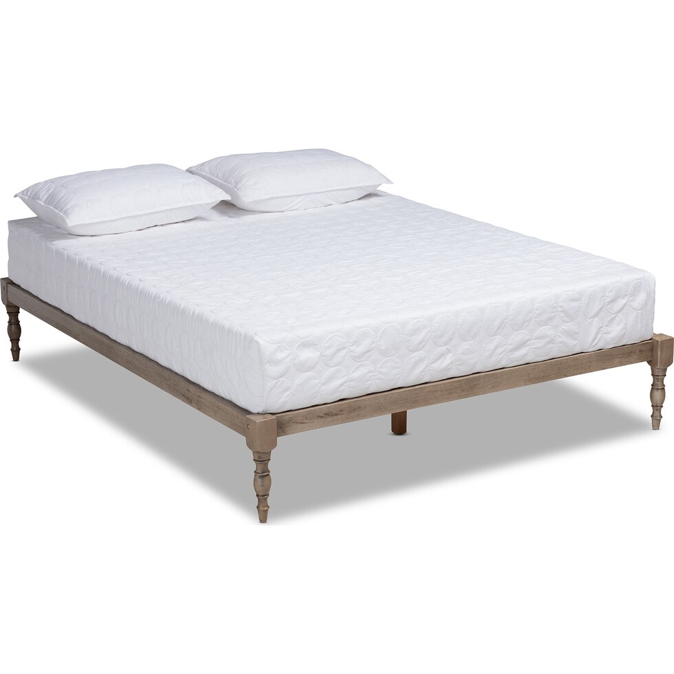 piera gray king bed frame   