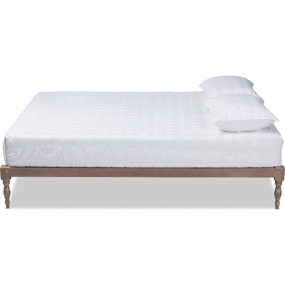 piera gray queen bed frame   