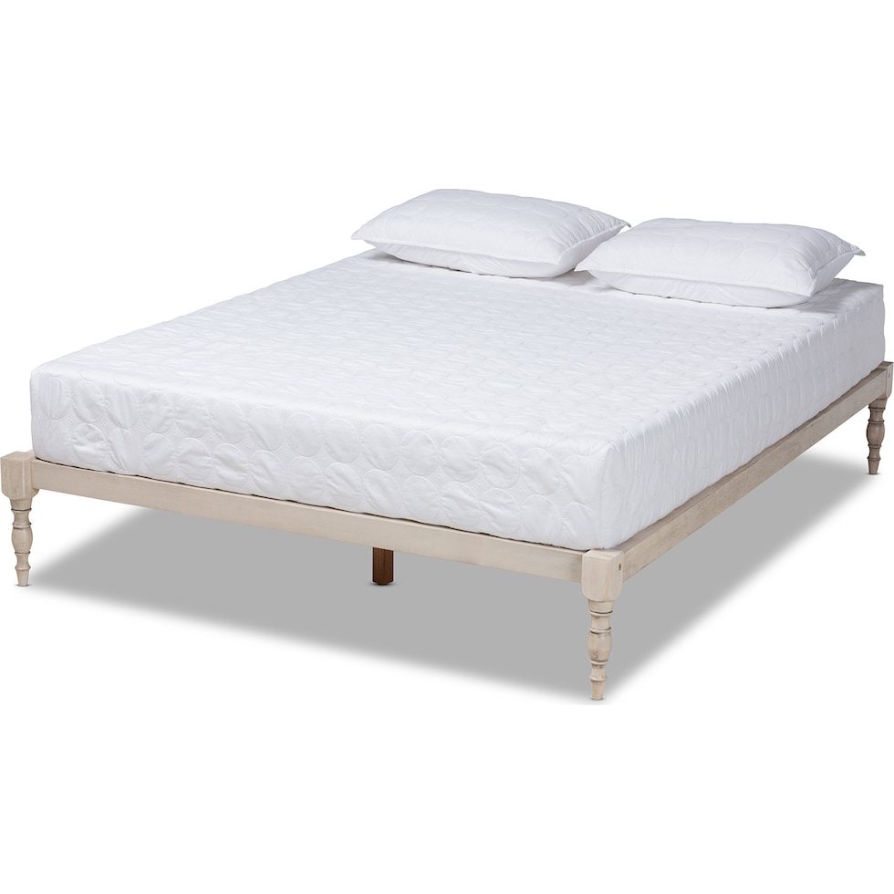 piera white queen bed   