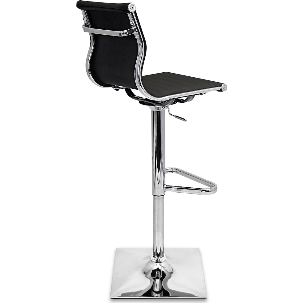 pierce black and chrome bar stool   