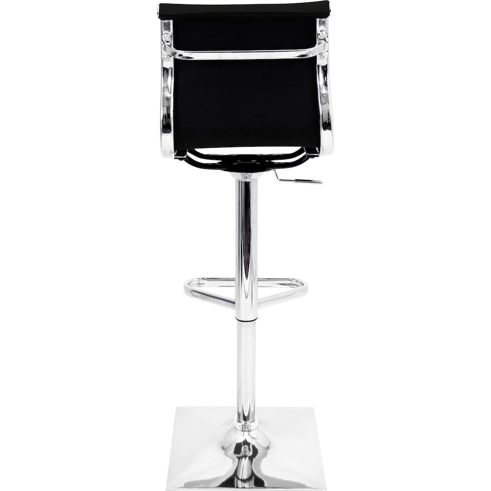 pierce black and chrome bar stool   