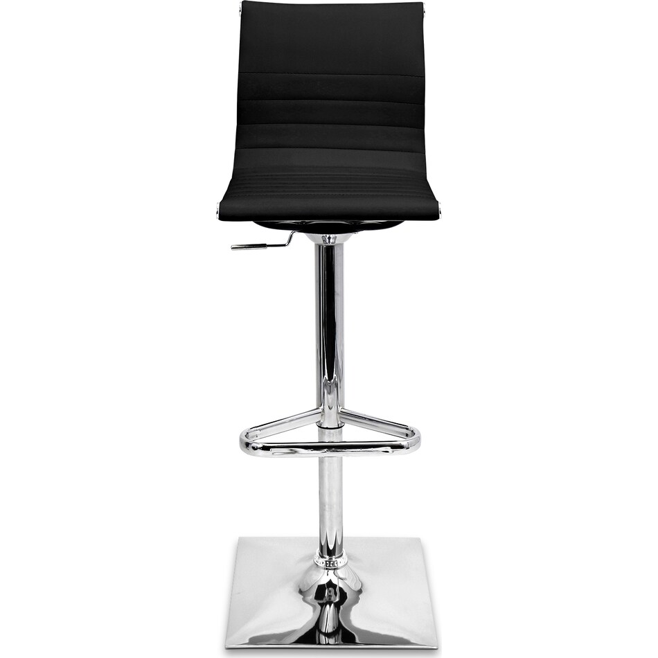 pierce black and chrome bar stool   