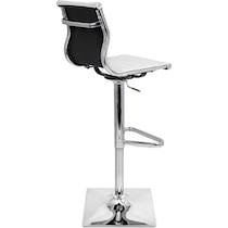 pierce white and chrome bar stool   