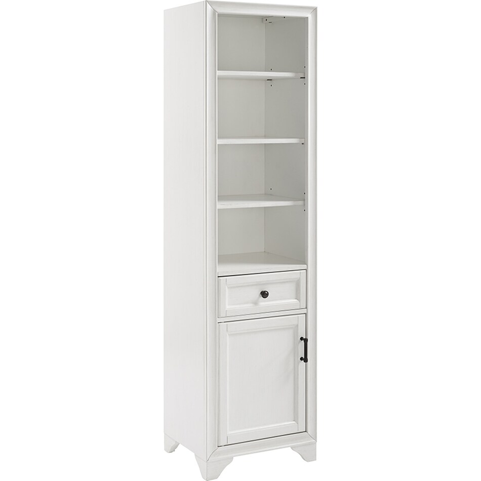 LORDEAR 13.4 in. W x 9.1 in. D x 66.9 in. H White Linen Cabinet