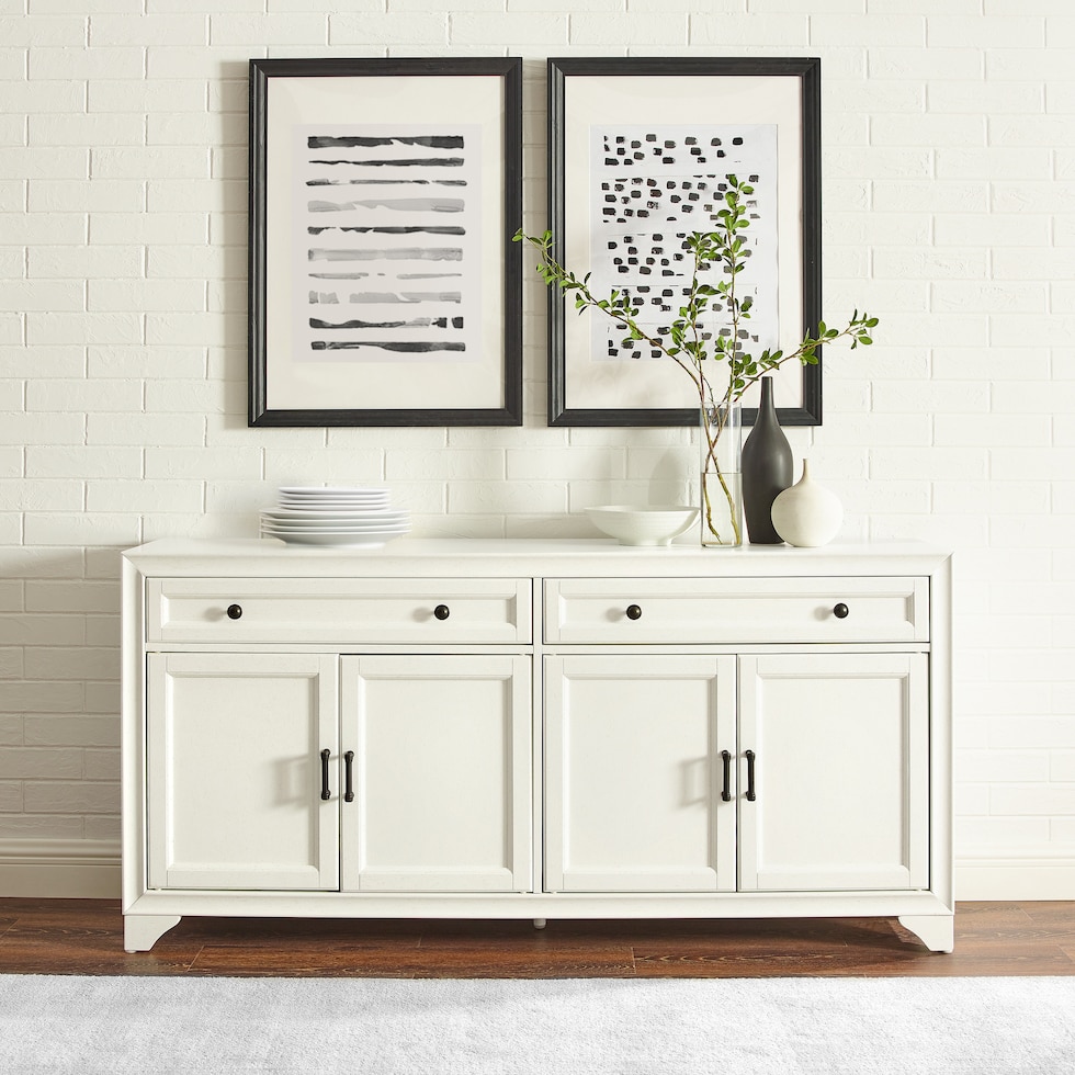 pierre white sideboard   