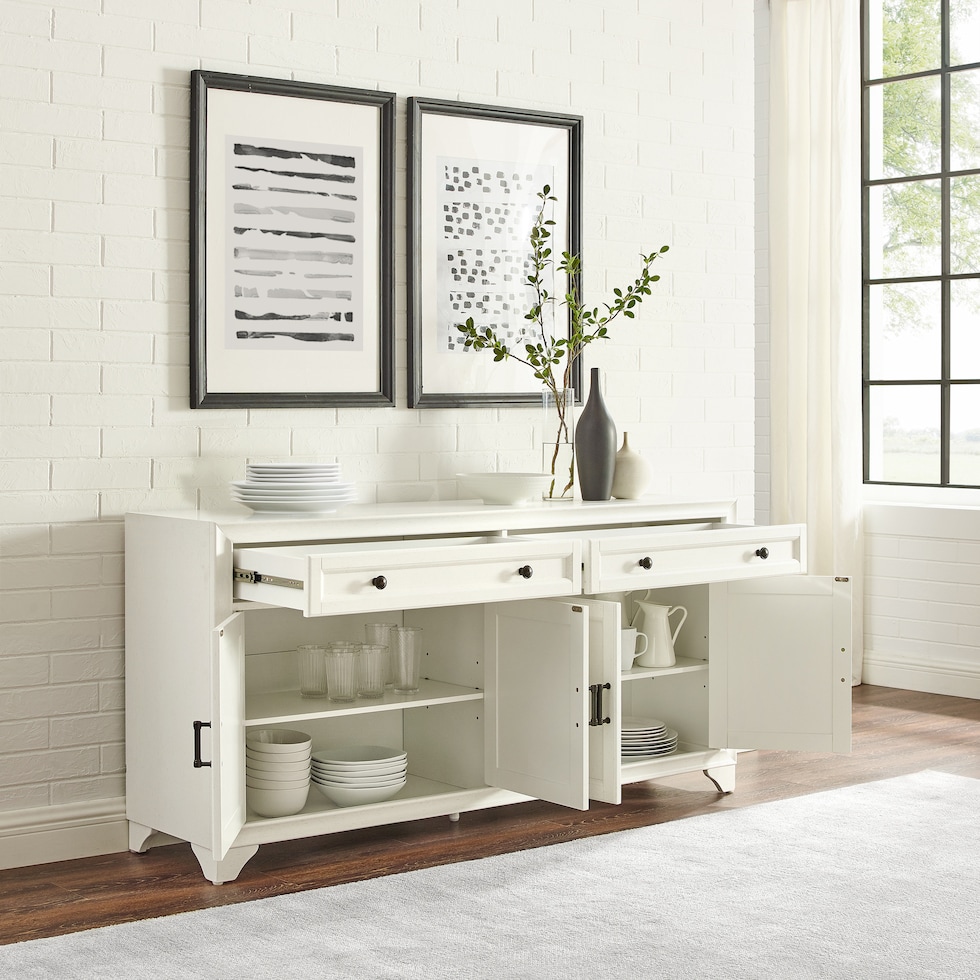 pierre white sideboard   