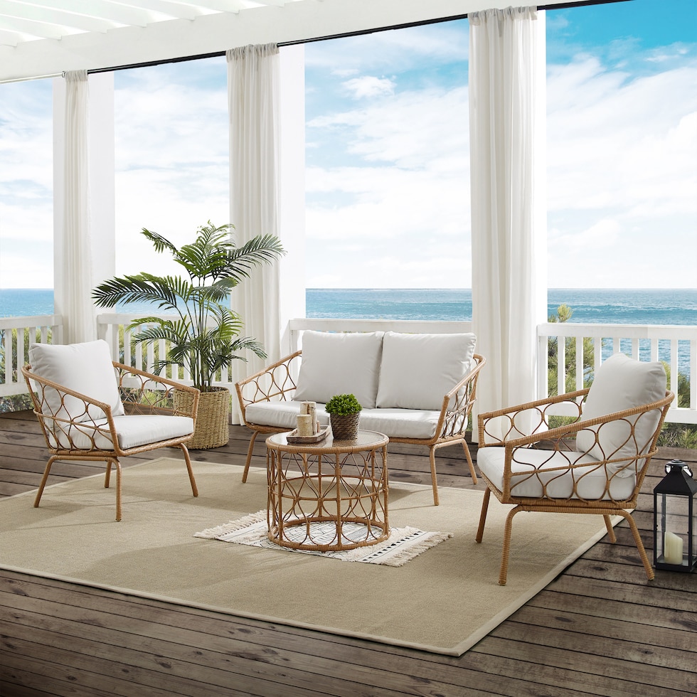 pine knoll yellow outdoor loveseat set   