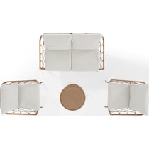 pine knoll yellow outdoor loveseat set   