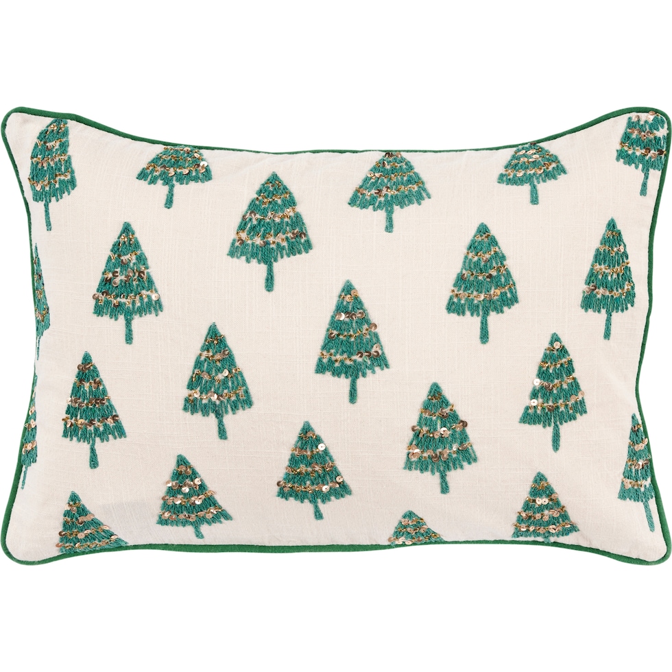 pine tree green accent pillow   