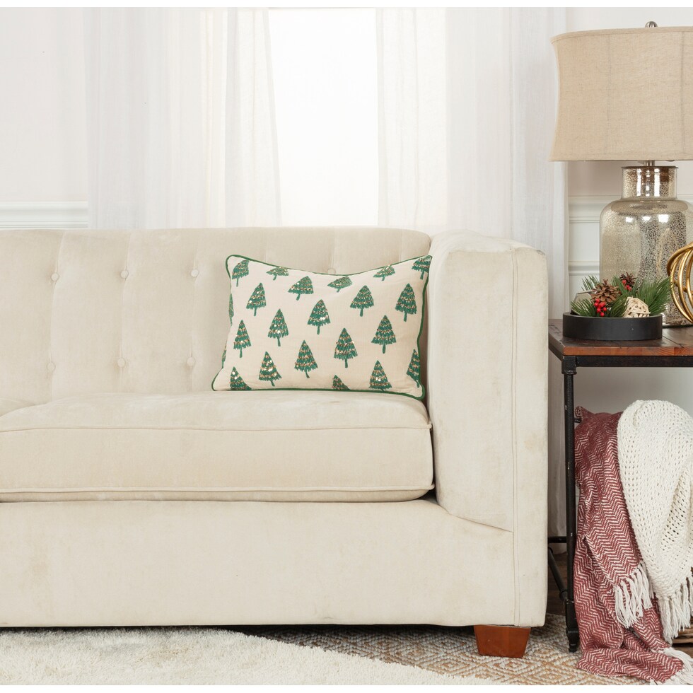 pine tree green accent pillow   