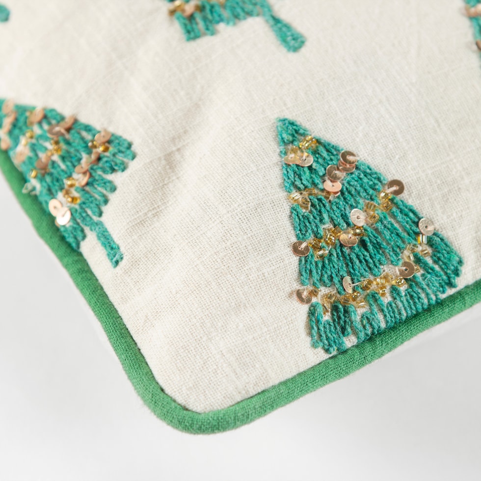 pine tree green accent pillow   