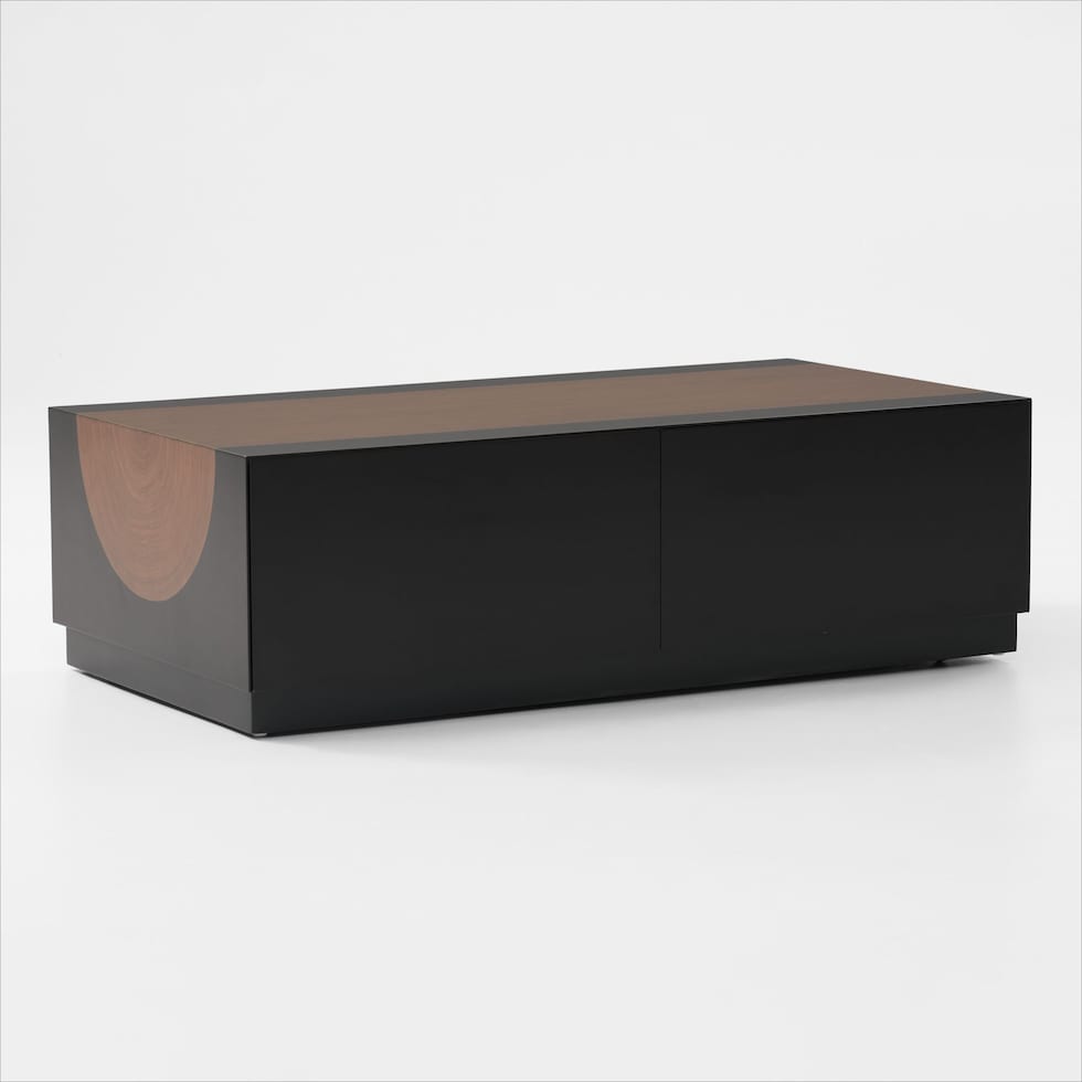 pinecrest tables black and brown coffee table   