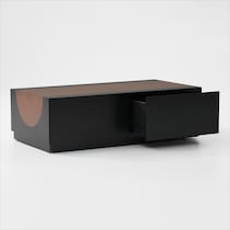 pinecrest tables black and brown coffee table   