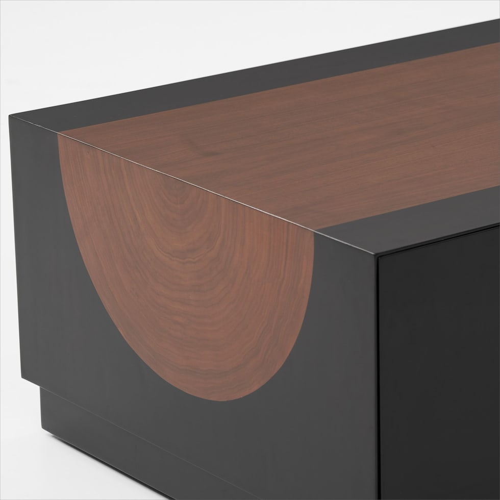 pinecrest tables black and brown coffee table   