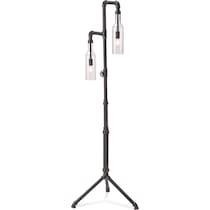 pipe bottle black floor lamp   