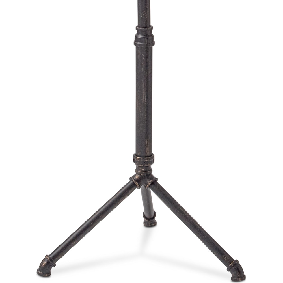 pipe bottle black floor lamp   