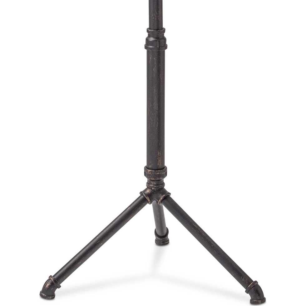 pipe bottle metal matte black floor lamp   