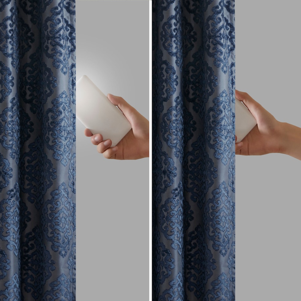 placid blue window panel   