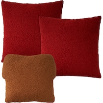 plaid gingerbread red accent pillow   