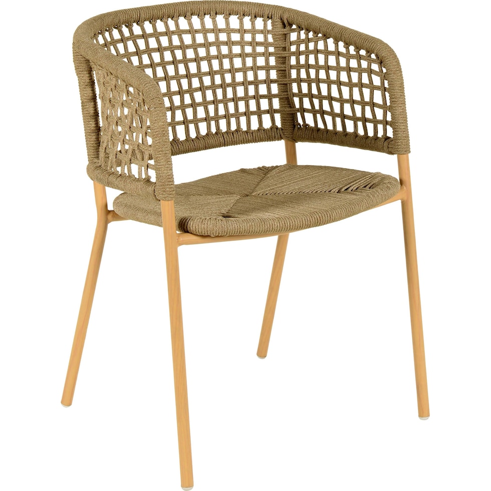 plano light brown outdoor dining chair   