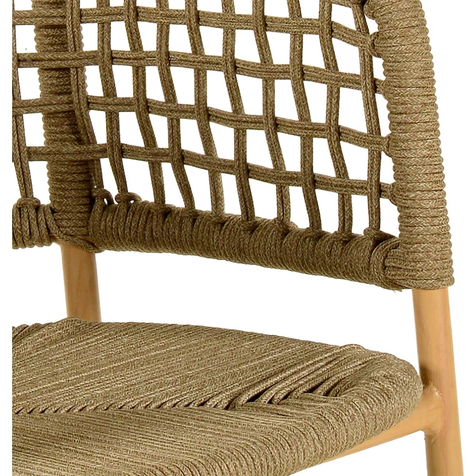 plano light brown outdoor dining chair   