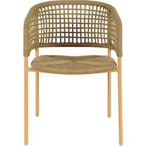 plano light brown outdoor dining chair   