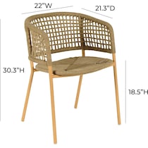 plano light brown outdoor dining chair   