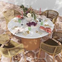 plano light brown outdoor dining chair   